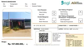 Dijual Tanah dan Bangunan