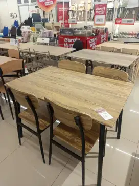 HANS TABLE SET DARK OAK