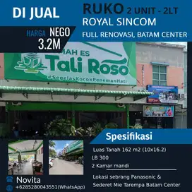 2Unit Ruko ROYAL SINCOM (2lantai) Full Renovasi, Batam Center.