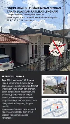 Jual rumah murah palembang