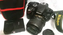 Kamera DSLR Nikon D5100 mantap normal siap pakai