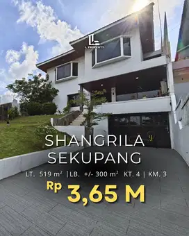 RUMAH 2 LANTAI DENGAN TANAH SUPER LUAS DI SHANGRILA