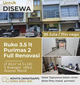 Ruko Purimas 2, 3.5 Lantai Full Renovasi