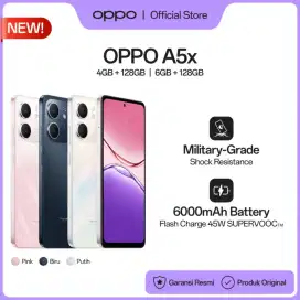 Oppo A5x, Ram 4/128|6/128 AI Phone, IP65 Water Resistance