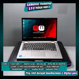 Lenovo Thinkpad L13 Yoga Gen2 Core i5 1135G7 Gen11 Ram8GB Ssd256GB
