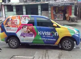 Branding stiker Mobil, gerobak sticker kaca etalase papan nama neonbox