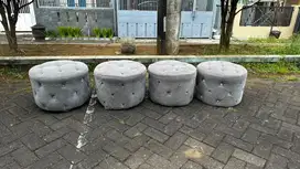 stool bulat berlapis busa