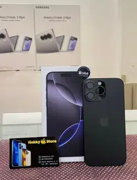 Iphone 16promax/256gb Black titanium garansi resmi juni 2026 bh 100%