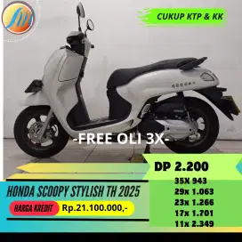 HONDA NEW SCOOPY STYLISH TH 2025 FREE KIRIM SEJABODETABEK SIAP PAKAI