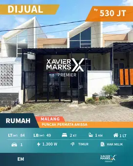 Rumah Murah Terawat di Puncak Permata Anissa Kedungkandang Malang