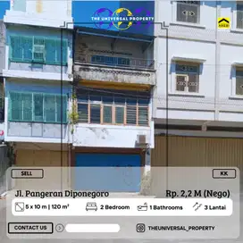 Dijual Ruko Poros Ponegoro Dalam Kota Mks 3LT Harga Nego Tipis KK