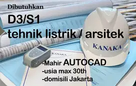 D3 / S1- elektro-tehnik gambar/arsitek -mahir AUTOCAD