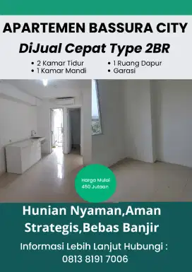 Jual Cepat Apartemen Bassura City Murah Type 2BR Unfurnished