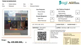 Dijual Tanah dan Bangunan