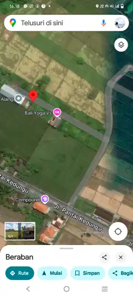 Jual Tanah 2,1 are utk Villa di Kedungu Belalang