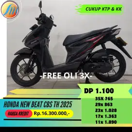 HONDA NEW BEAT CBS TH 2025 FREE KIRIM SEJABODETABEK DAN BERGARANSI