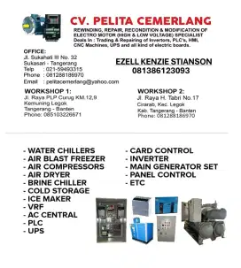 Jasa Service Dinamo, Inverter, Servo Drive, Water Chiller, dll