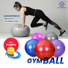 (BONUS POMPA )Gym ball 65cm alat fitnes senam/Bola yoga ibu hamil