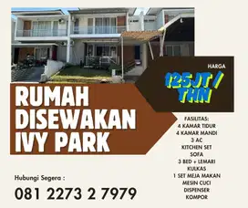 Sewa Rumah 2LT Ivy Park Citraland Dgn Furnish Cluster Depan Danau BSB