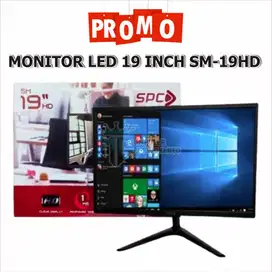 LED Monitor 19 Inch Full HD HDMI VGA 60HZ Murah Garansi Resmi
