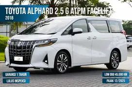 Warranty 1 Year TDP 10JT(Toyota Alphard 2.5 G ATPM Facelift 2018)