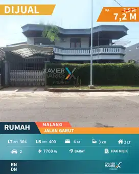 Dijual Rumah Klasik Terawat 2 lantai di Jalan Garut, Malang