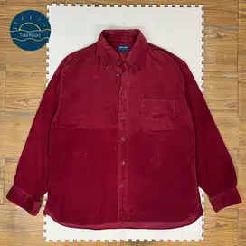 Vintage Alpha Cubic Sport Corduroy Shirt – Deep Red Edition