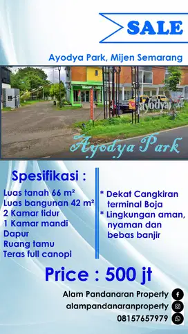 Dijual Cepat Rumah 1LT Ayodya Park Mijen
