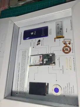 Dekorasi Ruangan Frame Art 3D Artwork Dissasembly iPod Nano 5th Gen