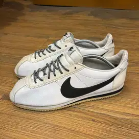 Nike Classic Cortez Leather OG White Black Size 45 Insole 29cm