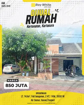 Dijual Rumah Bagus Siap Huni Di Kartasura Solo Cluster Elite