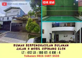 Rumah Berpenghasilan Bulanan Jalan 3 Mobil Cipinang Elok