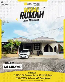 Dijual Rumah Bagus Siap Huni Cluster Elite Di Mojolaban Solo