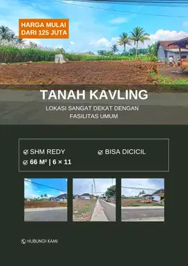 Tanah dijual murah di Jatikerto Malang kavling 3