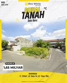Dijual Tanah Hook Siap Bangun Di Solobaru Lingkungan Elite Dekat Mall