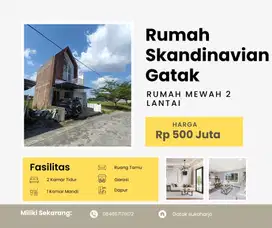 Jual rumah 2 lantai murah di gawok gatak