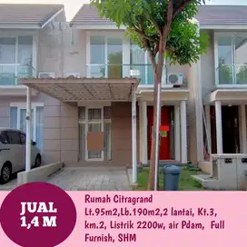 Rumah 2 lantai full furnish siap huni di Citragrand