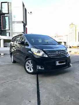 Km 66rb Toyota Alphard 2.4 G ATPM Th 2012 Black Full Original Paint!!