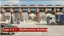 Gudang Multiguna Primary Type 2in1 Building Jababeka Bizpark Cikarang
