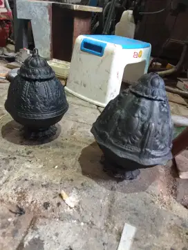 Bandul lampu kastrol besi cor ada dua