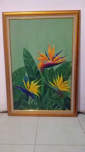 LUKISAN AKRILIK DI ATAS KANVAS, 60 X 90 CM, 3 JUTA