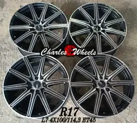 Jual velg hsr r17 4x100 4x114,3 livina vios city jazz avanza dll