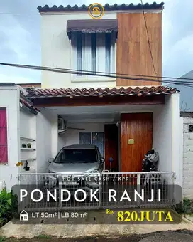 Rumah minimalis 2 lantai pd ranji 800 jutaan dekat ke mrt lebak bulus