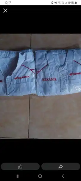 jual baju mekanik honds