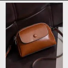VINNETORA Tas Selempang Wanita Korean Style minimalis Elegan ~ Coffee
