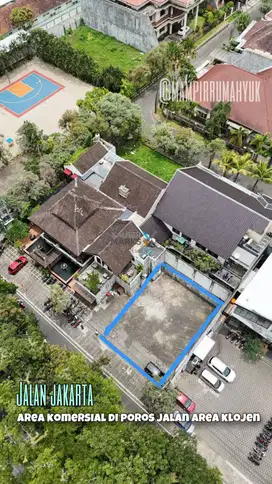 Tanah strategis di area komersial di Jalan Jakarta Klojen Malang