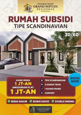 Rumah subsidi baru scandinavian murah mranggen semarang bebas banjir