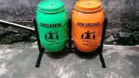 Tong sampah drum plastik 2 pilah