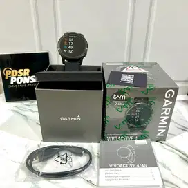 Garmin Vivoactive 4 Black Fullset Mulus ex Resmi Indonesia