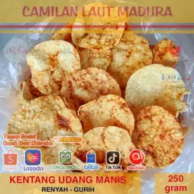 Teman Santai Keripik Kentang Udang Manis Camilan Laut Madura Snacks